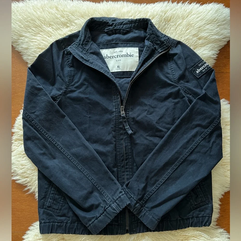 Abercrombie Kids Full Zip Navy Blue Jacket. Size XL. - Picture 1 of 8
